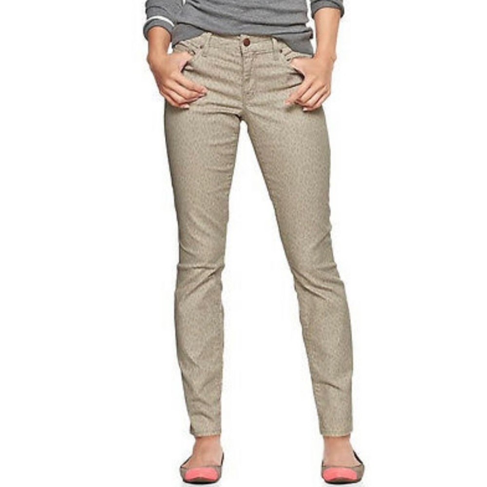 Gap 1969 Leopard Print Skinny Jeans